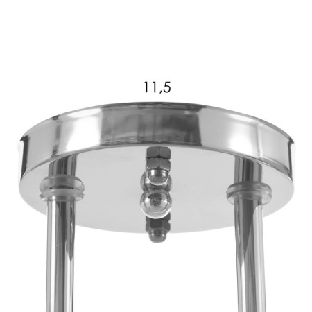 Ceiling chandelier "Lucy" 2x40W E27 Color: silver-4