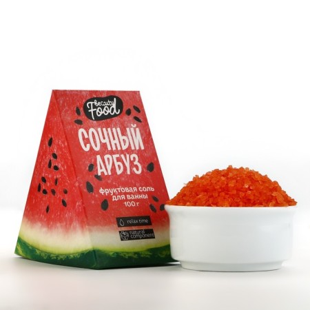 Bath salt, 100 g, watermelon aroma, Beauty Food-1