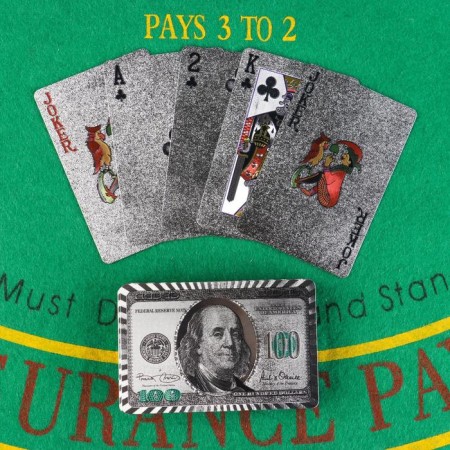 Plastic playing cards, 54 pcs, 25 μR, 8.6x5.7 cm-1