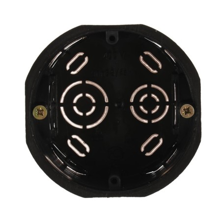 Installation box Tundra, 68x45 mm, IP20, for solid walls, black color-1