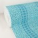 Bathroom mat "Squares", width 65 cm, roll 15 m, blue color