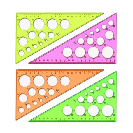 Triangle 19 cm Istanm "Neon Cristal", 30 °, with circles, casting scale, mix-1