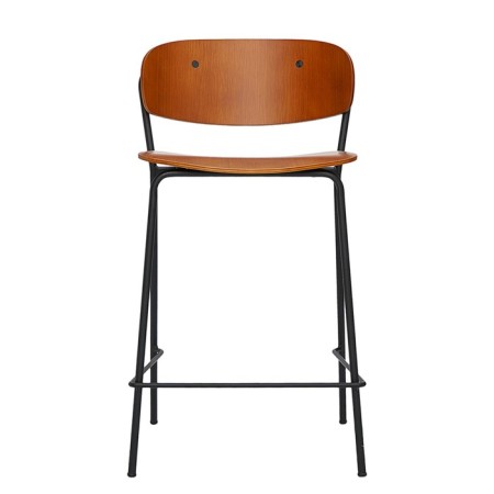 Semi -barbar stool TorFrid, 450 × 520 × 890 mm, nut color-1