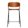 Semi -barbar stool TorFrid, 450 × 520 × 890 mm, nut color
