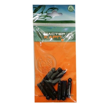 Trubkoshar "Helicopter" for carp tackle, silicone, 10 pcs, black color