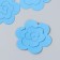 The workpiece of Foamiran "Flower Curly" 10x9.5 cm set 5 pcs. Bright blue