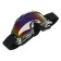Mask glasses for motorcycle engineering, glass blue-violet chameleon, black and white, OM-18