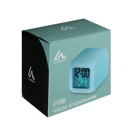 Luazon LB-03 alarm clock, date, temperature, white-10
