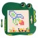Magnetic tablet for drawing "dinosaurus", mosaic, 10 cards