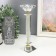 Glass of glass for 1 candle "Column with beads" 23.5x6.5x6.5 cm