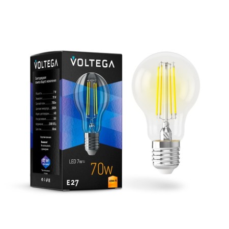 VOLTEGA 7140, 7W, 6x6x10.5 cm lamp, E27, 700LM, 2800K, PERENCE color