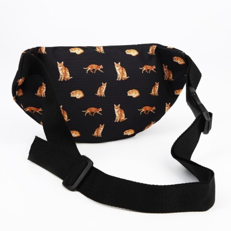 Lightning waist bag, black color-4