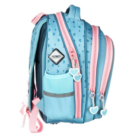 School backpack 40x33x15cm, ergonomic back, Across 410, Blue-3