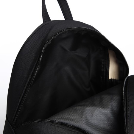 School textile Backpack with ears on hairpins, 27x23 cm, black color-10