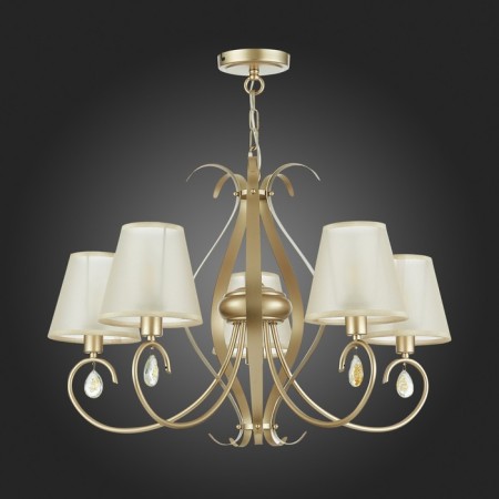 Suspended EVOLUCE lamp. Sle111403-05. Foggia. 5x40 watts, E14, 68x68x57 cm, Shampan-4