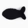 A cat's toy "fish" with cat mint, black
