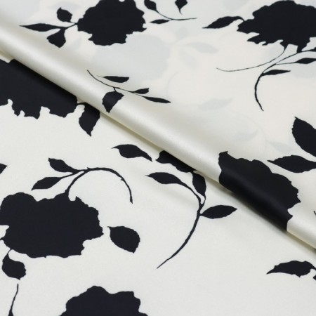 Payer satin fabric, width 150 cm, color is light cream-1