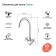 Kitchen mixer IDDIS Copter Copsbj0i05, two -talent, chrome