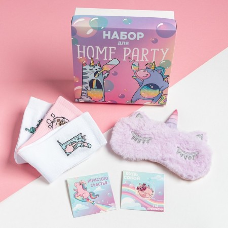 Gift set "Party" Mask for sleeping, socks 3 pairs-1