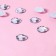 Rhinestones “circle”, d = 14 mm, 10 pcs, white color