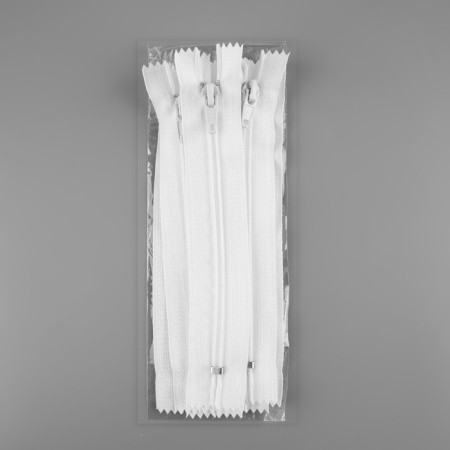 Lightning "Spiral", No. 7, non -proceeding, castle machine, 16 cm, white color-2