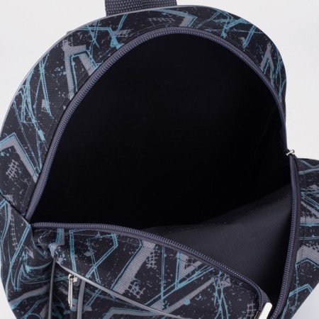 A backpack with a zipper, black color-3