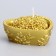 Candle "Heart" 9x4.5cm, gold