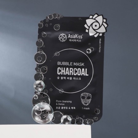 Black Bubble Mask Asiakiss, with charcoal extract, 20 g