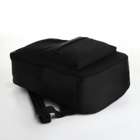 City backpack of textiles on lightning, 4 pockets, black color-4