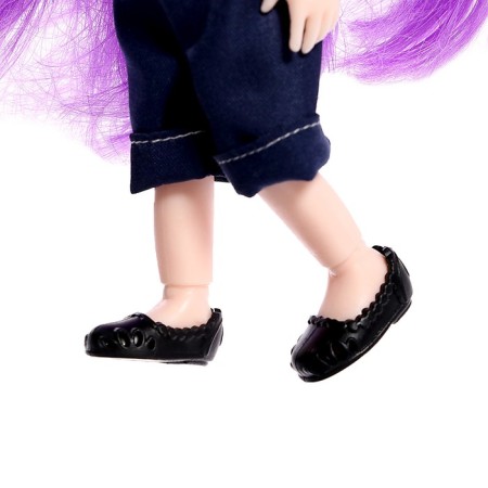 Sharnic doll "Cool baby" with accessories, in a jeans overalls-4