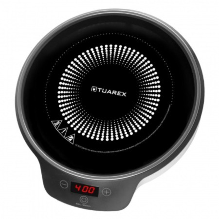 Induction Tuarex TK-2726, 2000 watts, 1 burner, black and white