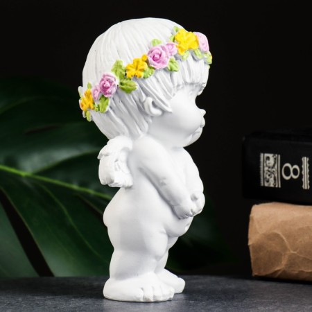 Figure "Angel Housing" White 8x9x14cm-1