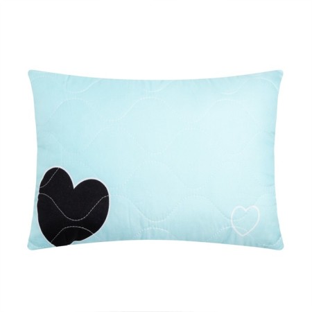 Decorative Ethel Pillow "Blue Hearts", 40x60 cm, 100% polyester, microfiber-2