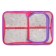 Penal 3 sections, tab inside, 140 x 210 x 40 mm, fabric, calligrata top block "Cute fluffy"