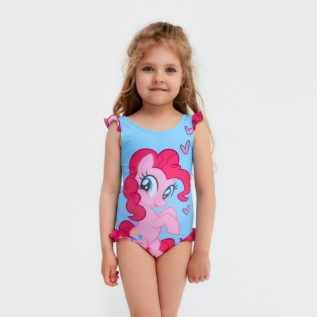 Children's swimsuit "Pinkie Pie", my little pony, height 122-128 (34), blue