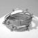 Bracelet Skin "on the magnet" beads, white-silver color, 38cm