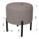 Pouffer "Charlie", 400 × 400 × 450 mm, artificial wool Cardif 06, color is light beige