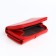Women's wallet on the button, red color