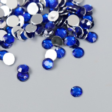 Decor for creativity in the bottle "Rhinestones. Bright blue" set 500 pcs d = 0.5 cm 7x2x2 cm-1