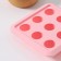 Form for ice shares "Balls", 10.5 × 10.5 × 2 cm, 9 cells (d = 1.9 cm), pink color