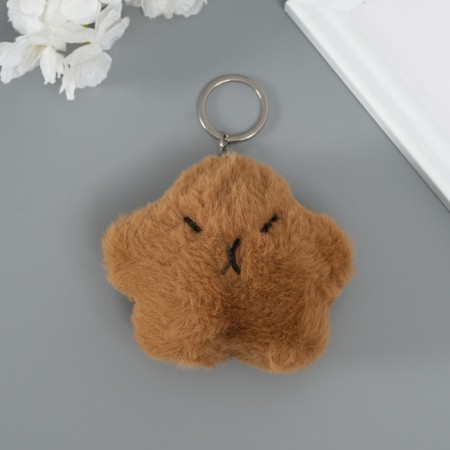 Fluffy on the ring "Star capibar" a squeak 9.5x10x2.5 cm-1