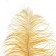 Feather for decor, length: from 45 to 60 cm, mustard color