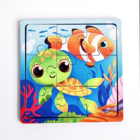 Puzzle "Sea Animals", 9 details-1