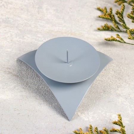 Climber "Asterisk" Metal for 1 candle, 9x3.5 cm, gray-4