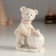 Polystone souvenir "Bear with a bird on a large snowball" 7.5x5x10.5 cm