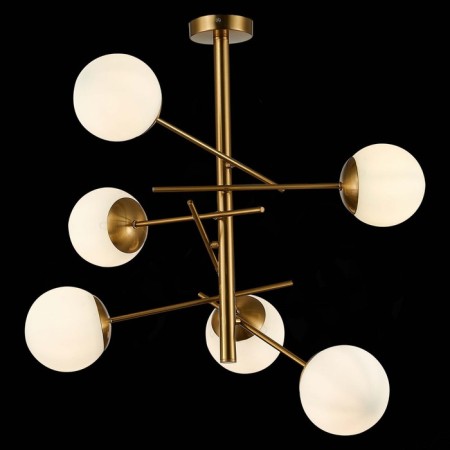 Ceiling EVOLUCE lamp. Sle1099-302-06. Velio. 6x60 watts, E27, 50x50x60 cm, brass color-2