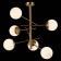 Ceiling EVOLUCE lamp. Sle1099-302-06. Velio. 6x60 watts, E27, 50x50x60 cm, brass color