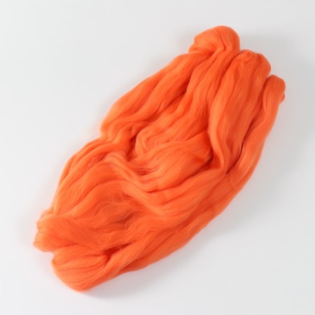 Fasting wool 100% half -toned wool 50 g (035, orange)-1