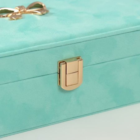 Textile box for jewelry "Bant" Blue 22x14.5x7 cm-1