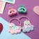 Hair set "Baby" (4 elastic bands, 2 crab) unicorns, mix